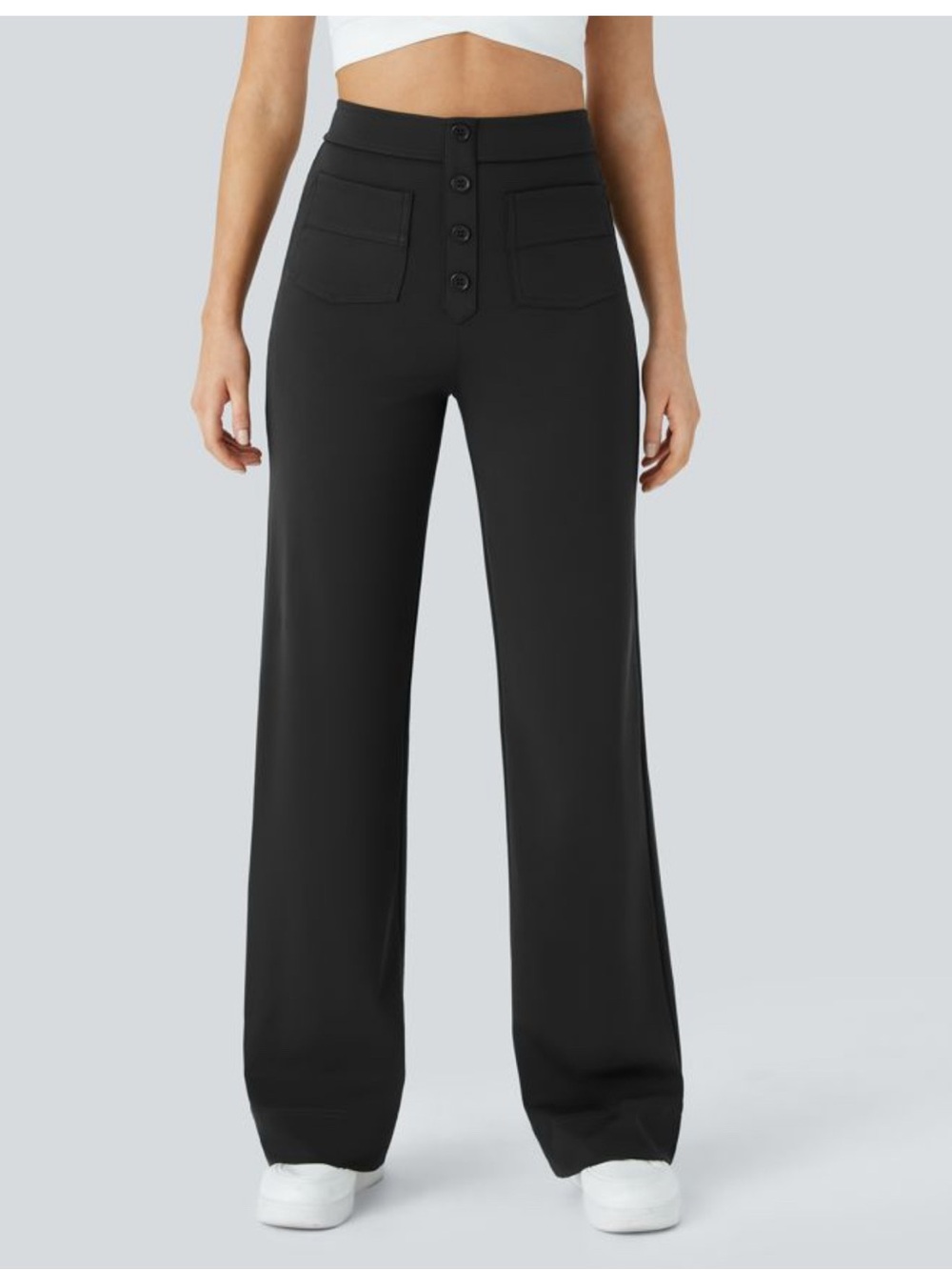 NWT DayStretch High Waisted Pockets Straight Leg Casual Pants SIZE M